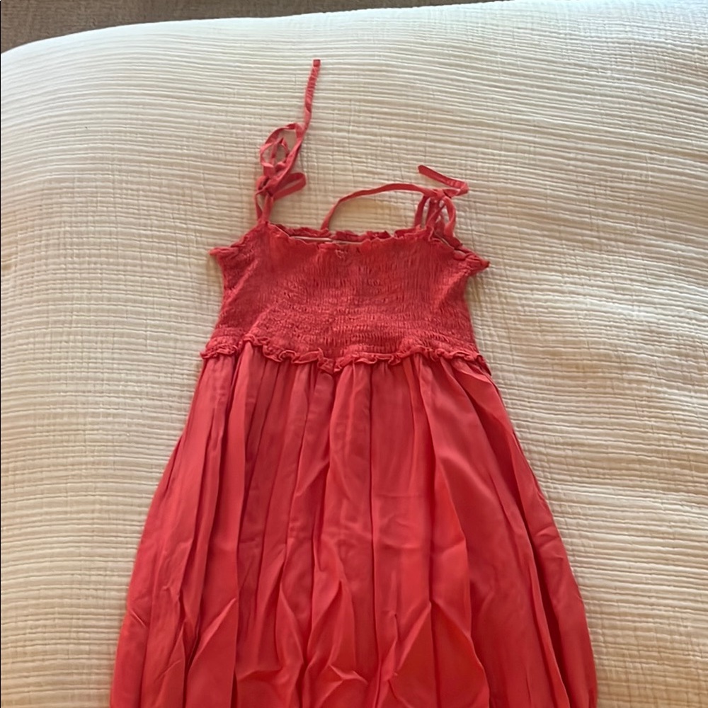 Coral Sleeveless Dress